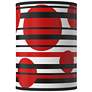 1_Giclee Glow Red Balls Giclee Round Cylinder Lamp Shade 8x8x11 (Spider)
