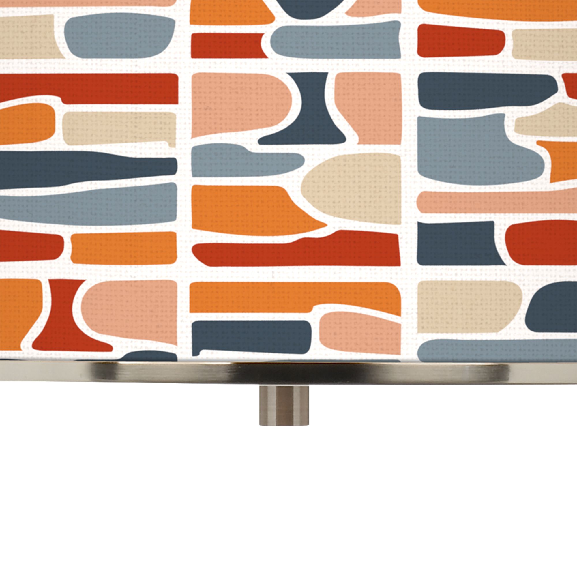 Image 2 Giclee Glow Retro Cobblestones 16" Wide Drum Shade Pendant Light more views