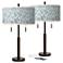 Giclee Glow Robbie 25 1/2" Amity Shade Bronze USB Table Lamps Set of 2