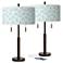 Giclee Glow Robbie 25 1/2" Spring Shade Bronze USB Lamps Set of 2