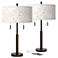 Giclee Glow Robbie 25 1/2" Windflowers Bronze USB Table Lamps Set of 2