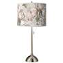 1_Giclee Glow Rosy Blossoms 28" High Giclee Brushed Nickel Table Lamp