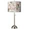 Giclee Glow Rosy Blossoms 28" High Giclee Brushed Nickel Table Lamp