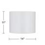 5_Giclee Glow Rosy Blossoms White Drum Lamp Shade 14x14x11 (Spider) more views