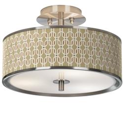 Giclee Glow Rustic Mod 14&quot; Wide Ceiling Light