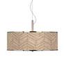Giclee Glow Rustic Woodwork Shade 20" Wide Pendant Light