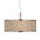 Giclee Glow Rustic Woodwork Shade 20" Wide Pendant Light