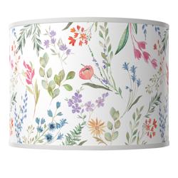 Giclee Glow Spring&#39;s Joy Flower Drum Lamp Shade 13.5x13.5x10 (Spider)