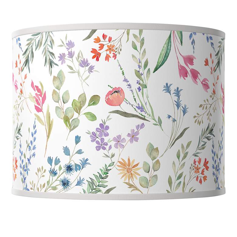 Giclee Glow Spring's Joy Flower Drum Lamp Shade 13.5x13.5x10 (Spider ...