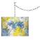 Giclee Glow Starry Dawn Shade 13 1/2" Wide Plug-In Swag Pendant