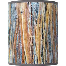 Image1 of Giclee Glow Striking Bark Pattern Drum Lamp Shade 10x10x12 (Spider)