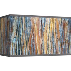 Giclee Glow Striking Bark Pattern Rectangular Shade 8/17x8/17x10 (Spider)