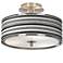 Giclee Glow Stripes Noir 14" Wide Ceiling Light