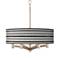 Giclee Glow Stripes Noir Ava 6-Light Nickel Pendant Chandelier