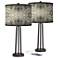 Giclee Glow Susan 25 1/2" Sprouting Marble Shade USB Lamps Set of 2