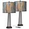 Giclee Glow Susan 25 1/2" Striking Bark and Bronze USB Lamps Set of 2