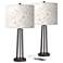 Giclee Glow Susan 25 1/2" Windflowers Bronze USB Table Lamps Set of 2