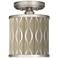 Giclee Glow Swell Cyprus 7"W Brushed Nickel Ceiling Light