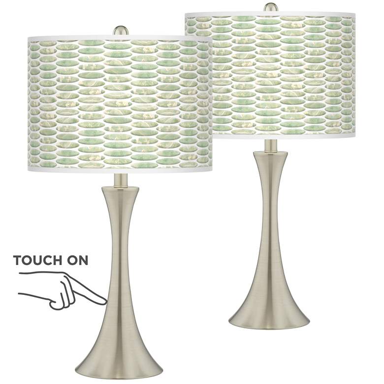 Image 1 Giclee Glow Trish 24 inch Oval Tempo Shade Touch Lamps Set of 2