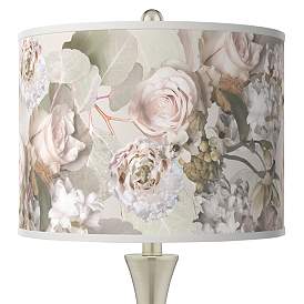 Image2 of Giclee Glow Trish 24" Rosy Blossoms and Nickel Touch Lamps Set of 2 more views
