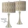 Giclee Glow Trish 24" Swell Shade Modern Touch Lamps Set of 2