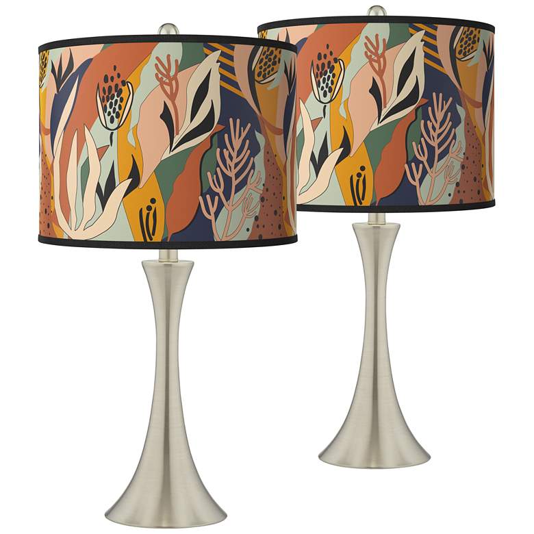 Image 1 Giclee Glow Trish 24 inch Wild Desert Shades with Touch Lamps Set of 2