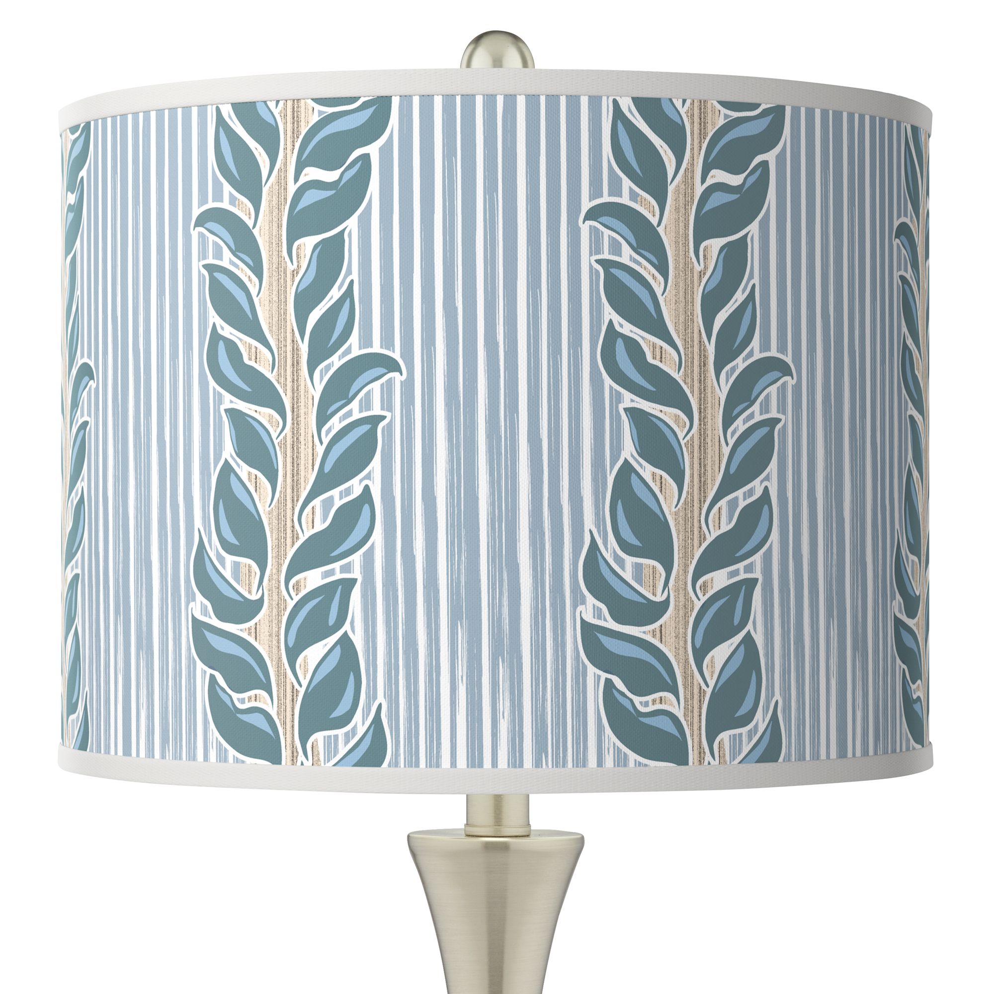 Image 2 Giclee Glow Trish 26 1/4" Drifting Petals Nickel Touch Lamps Set of 2 more views