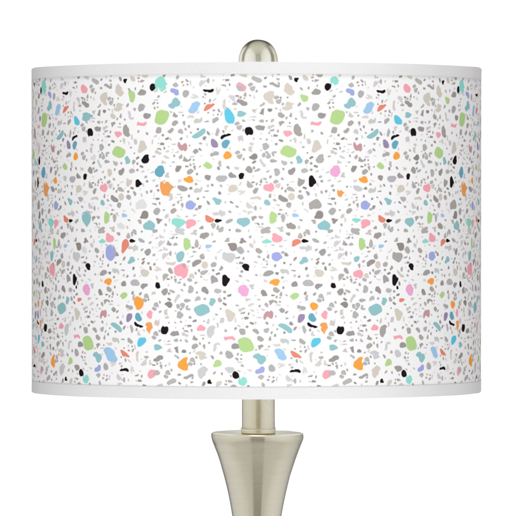 Image 2 Giclee Glow Trish 26 1/4" Printed Terrazzo Shades Touch Lamps Set of 2 more views