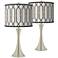 Giclee Glow Trish 26 1/4" Rustic Chic Shade Touch Table Lamps Set of 2