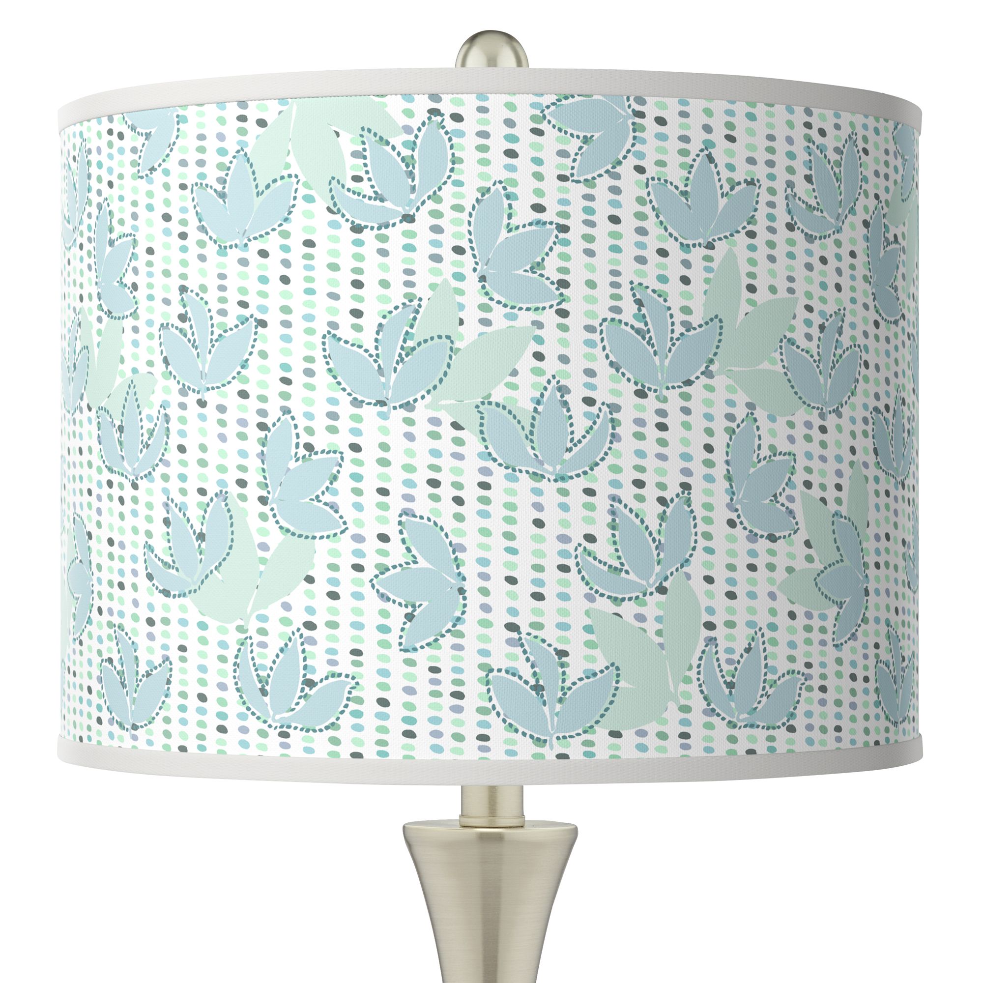 Image 2 Giclee Glow Trish 26 1/4" Spring Shade Nickel Touch Lamps Set of 2 more views