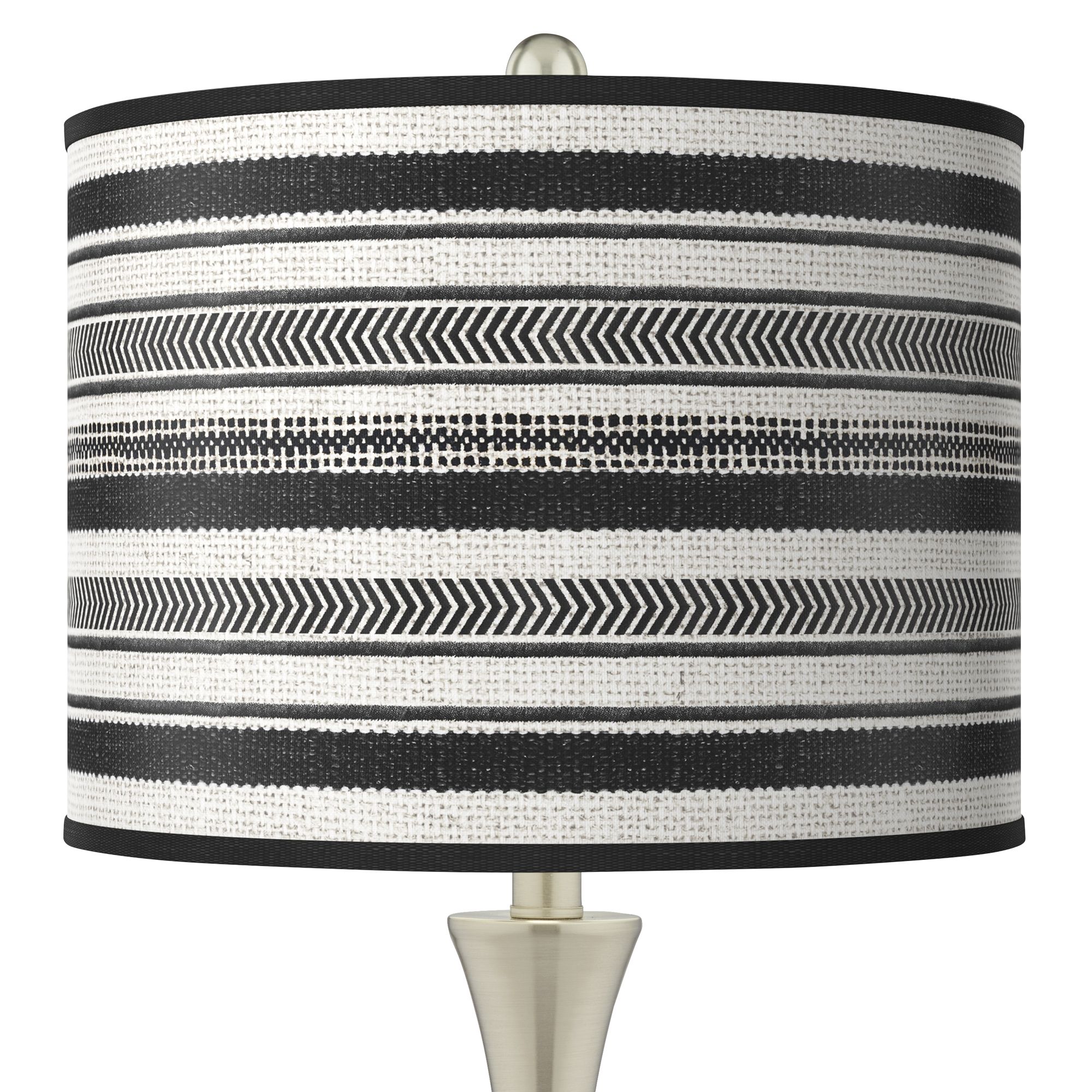 Image 2 Giclee Glow Trish 26 1/4" Stripes Noir Touch Table Lamps Set of 2 more views