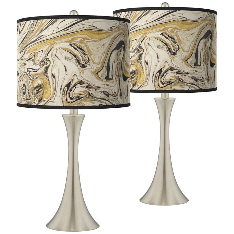 Image 1 Giclee Glow Trish 26 1/4" Venetian Shade Touch Table Lamps Set of 2
