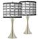 Giclee Glow Trish 26 1/4"H Rhombi Shade Touch Table Lamps Set of 2