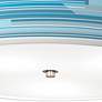 3_Giclee Glow Urban Stripes Blue 20 1/4" Nickel Modern Ceiling Light more views