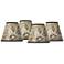 Giclee Glow Venetian Marble Pattern Set of Four Shades 3x6x5 (Clip-On)