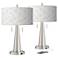 Giclee Glow Vicki 23" Colored Terrazzo Shade Nickel USB Lamps Set of 2