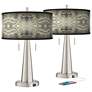 Giclee Glow Vicki 23" Sprouting Marble Shade USB Table Lamps Set of 2