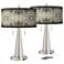Giclee Glow Vicki 23" Sprouting Marble Shade USB Table Lamps Set of 2