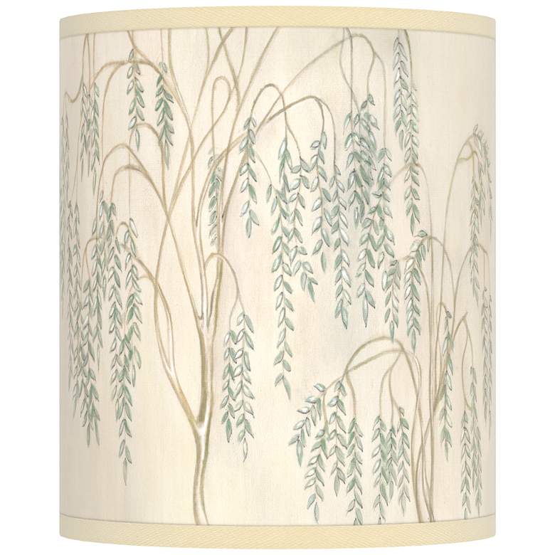 Image 1 Giclee Glow Weeping Willow Pattern Drum Lamp Shade 10x10x12 (Spider)