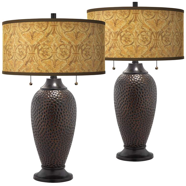 Image 1 Giclee Glow Zoey 24 1/2" Golden Versailles Bronze Lamps Set of 2
