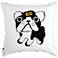 Giclee Good Boy Black and White 18" Decorative Pillow