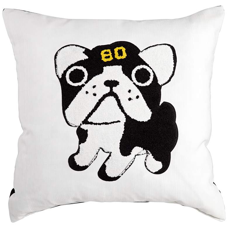 Image 1 Giclee Good Boy Black and White 18 inch Decorative Pillow