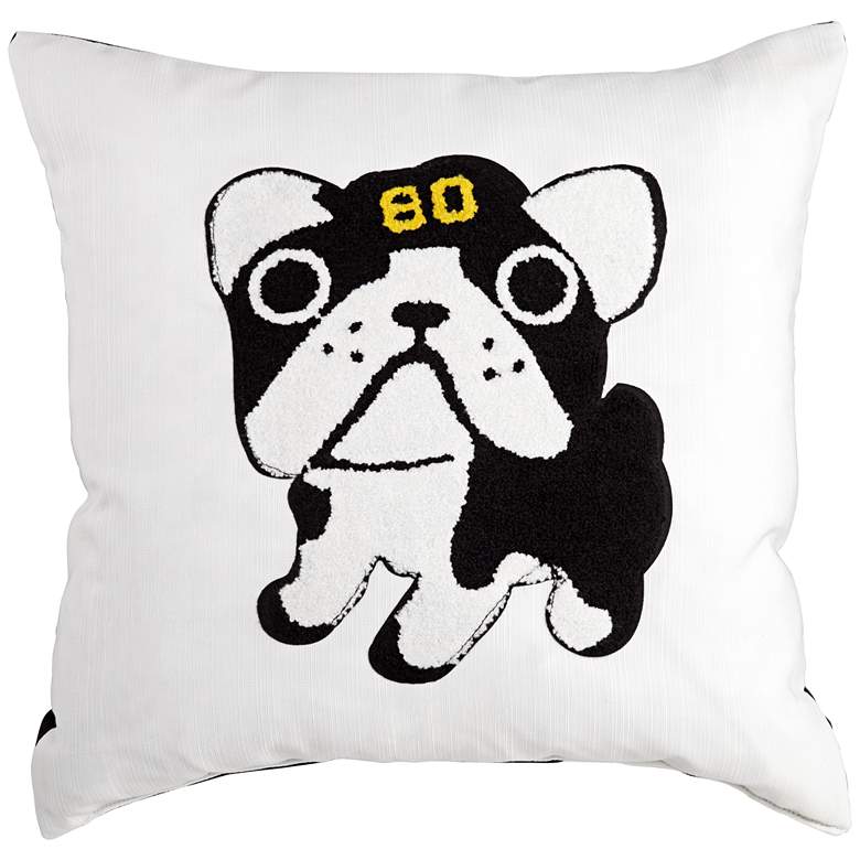 Image 1 Giclee Good Boy Black and White 18" Decorative Pillow