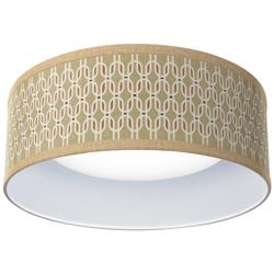 Giclee Levine Rustic Mod 11&quot;W White LED Ceiling Light