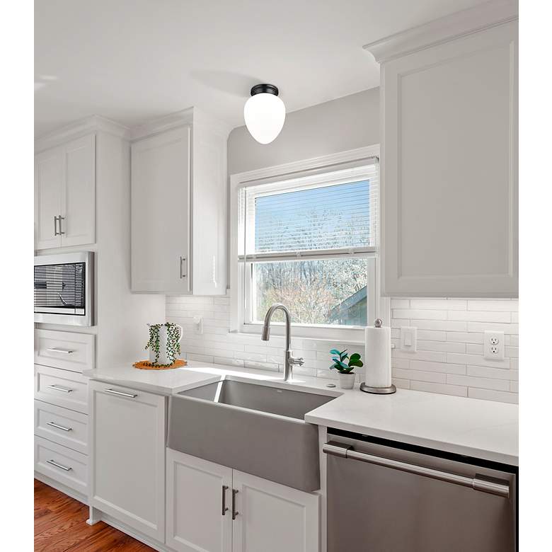 Image 6 Gideon 10" Wide Matte Black Ceiling Light more views