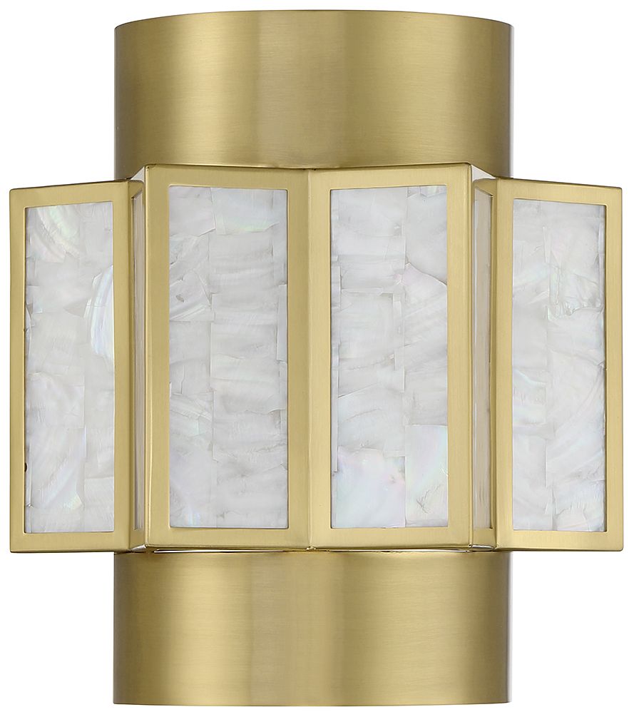 Image 2 Gideon 2-Light Wall Sconce in Warm Brass more views