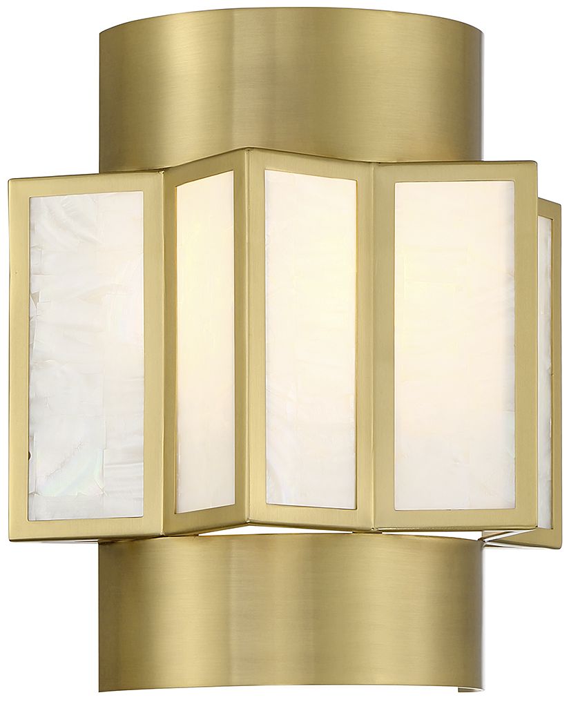 Image 3 Gideon 2-Light Wall Sconce in Warm Brass more views