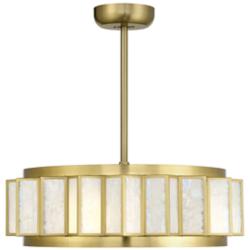 Gideon 4-Light LED Fan D'Lier in Warm Brass