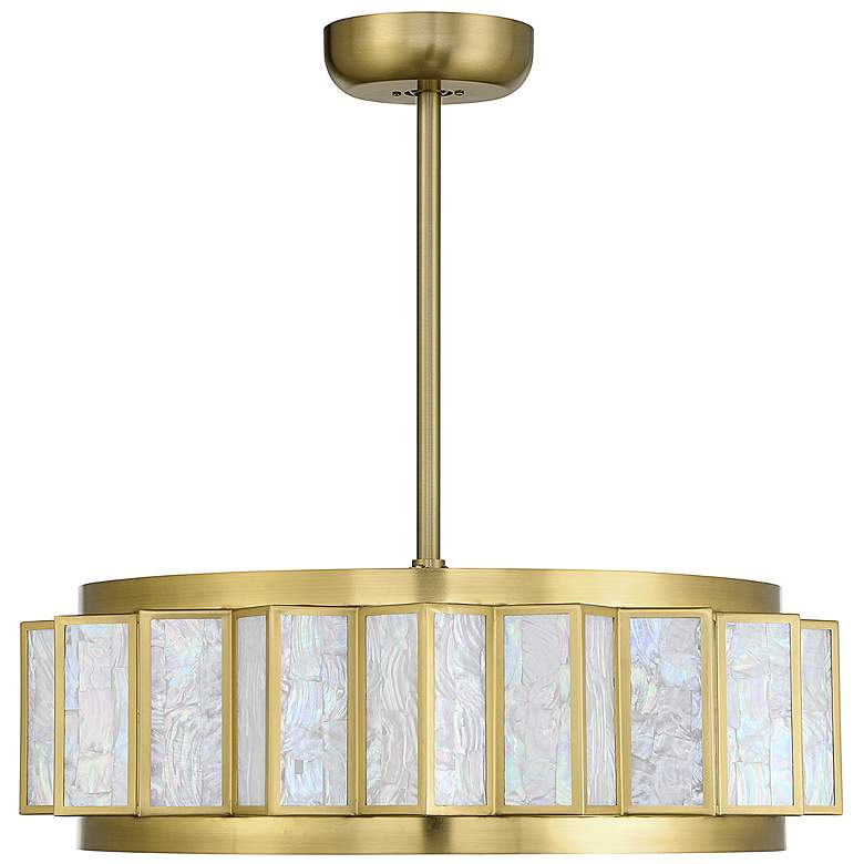 Image 3 Gideon 4-Light LED Fan D'Lier in Warm Brass more views