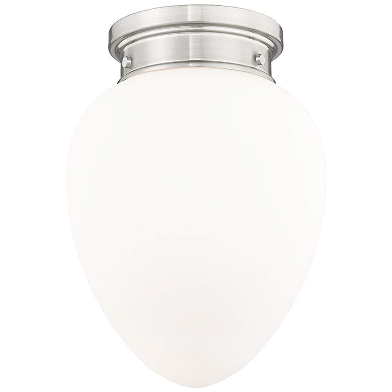 Image 1 Gideon by Z-Lite Brushed Nickel 1 Light Flush Mount